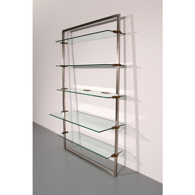 Peter Ghyczy Model R16 Corner Cabinet in Stainless Steel and Brass by Peter Ghyczy, 1970s For Sale - Image 4 of 10