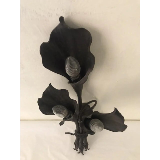 Antique Wrought Iron Sconce For Sale - Image 3 of 10