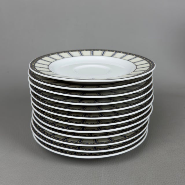 Blue Porcelain Tea Set for Twelve People from Pierre Cardin, 1990s, Set of 26 For Sale - Image 8 of 11