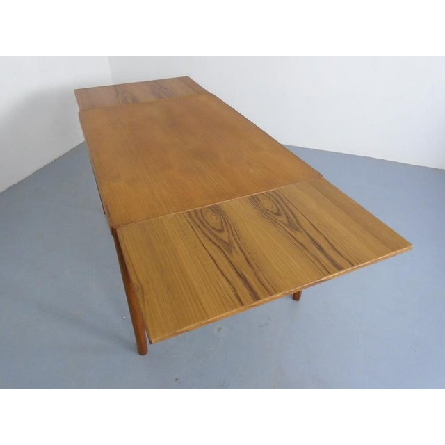 Wood Extendable Teak Dining Table by Henning Kjærnulf for Velje Møbelfabrik, 1960s For Sale - Image 7 of 16