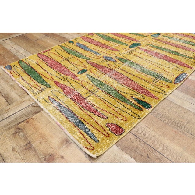 Textile Zeki Muren Vintage Turkish Sivas Rug, 03'08 X 06'06 For Sale - Image 7 of 10