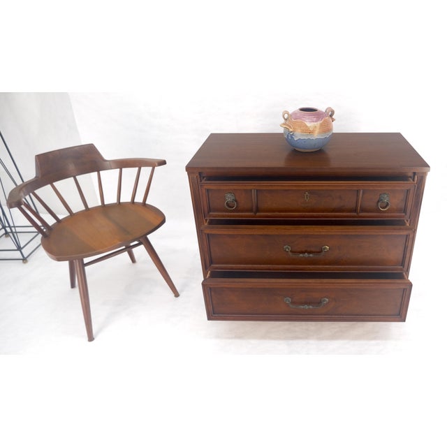 Satinwood 3 Drawers Bachelor Chest Dresser by Century Furniture MINT! For Sale - Image 10 of 13