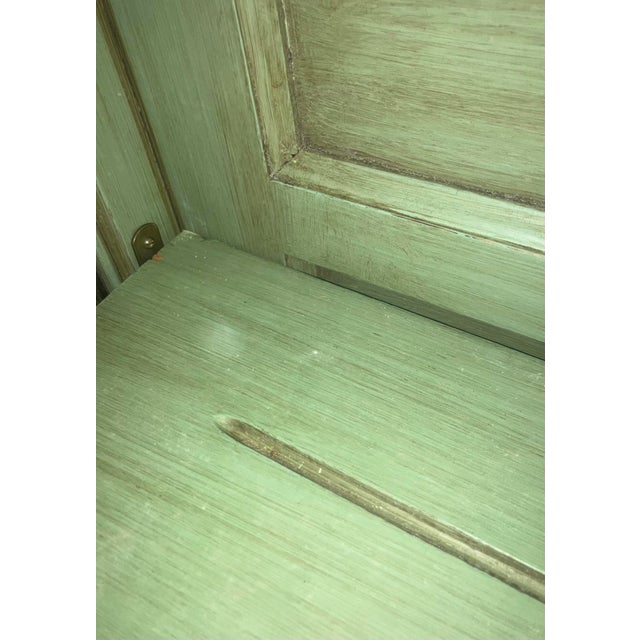 Antique 1900’s Green Display Cabinet For Sale - Image 4 of 11