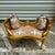 Textile French Style Bench White and Tan Damask Gold Leaf Details For Sale - Image 7 of 9