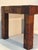 Wood Saddle Leather Patchwork Occasional Table For Sale - Image 7 of 9