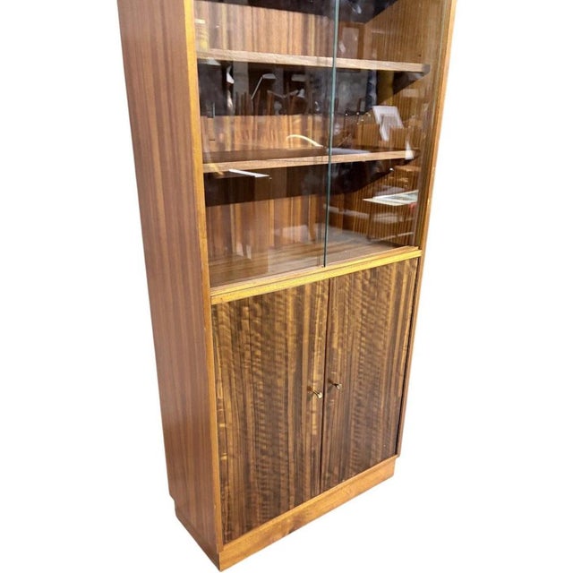 Brown Mid-Century Modern Bookcase in Teak and Walnut, 1960s For Sale - Image 8 of 9