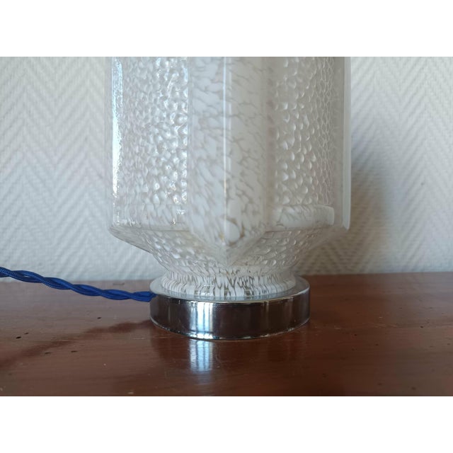 Art Deco Table Lamp with Clichy Glass, 1950s For Sale - Image 6 of 12