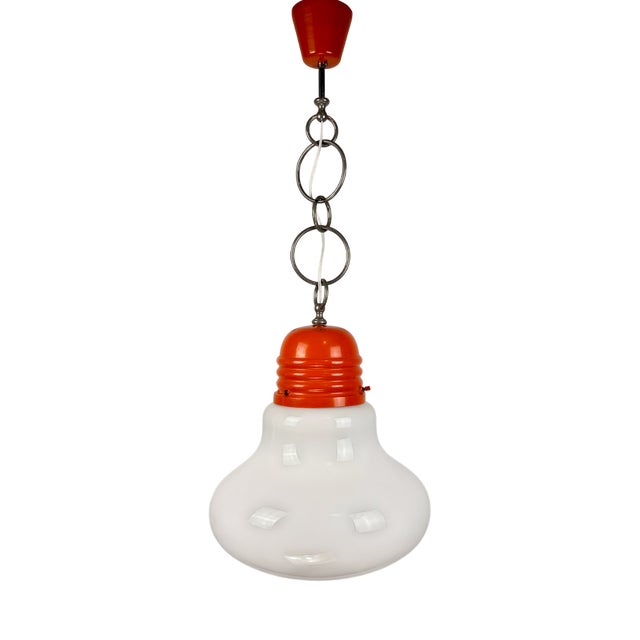 Mid-Century Modern Italian Bulb Pendant Light, 1970s For Sale