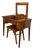 Mid-Century Drexel Profile Walnut Vanity and Matching Stool by John Van Koert Cir. 1960 For Sale