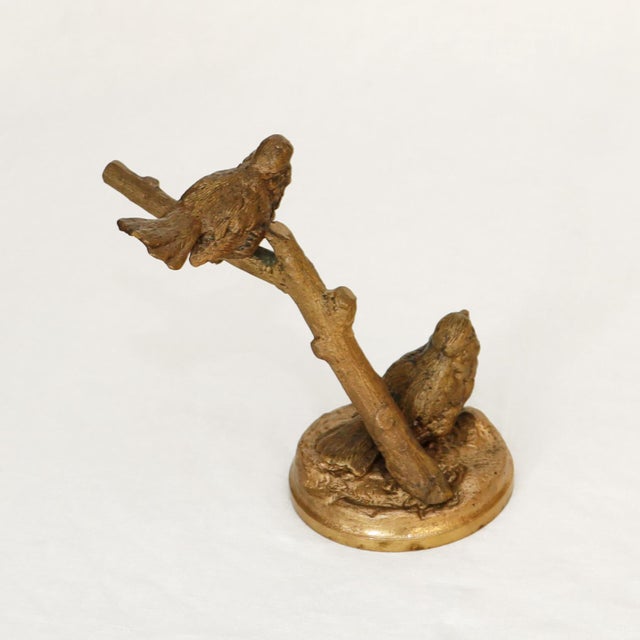 Bronze Pair of Sparrows on a Branch, 1890s, Bronze For Sale - Image 3 of 8