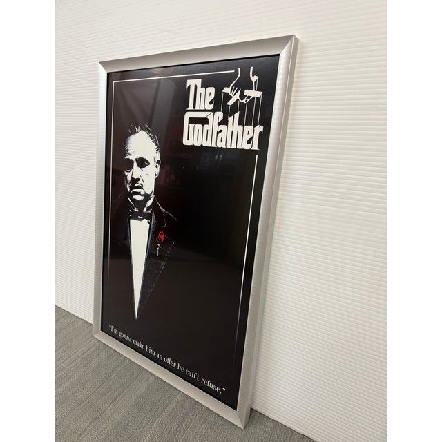 The Godfather Cinematic Movie Poster, Framed For Sale - Image 4 of 12