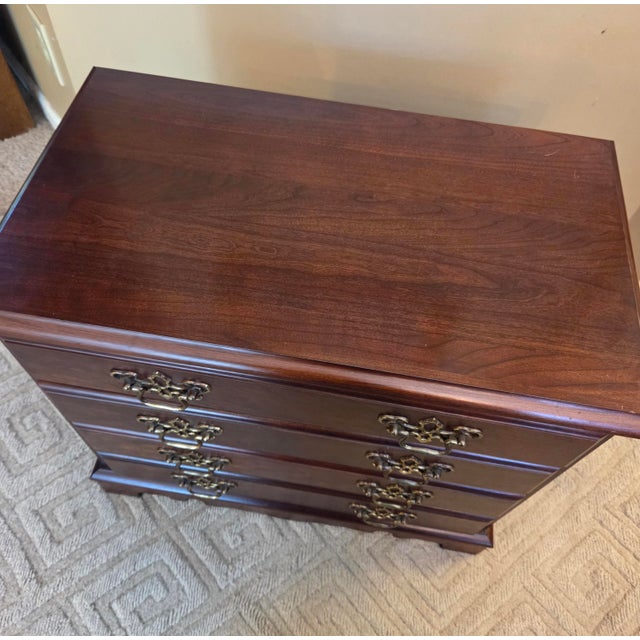 Chippendale Vintage Chippendale Bedside Chest of Drawers / Nightstand For Sale - Image 3 of 14