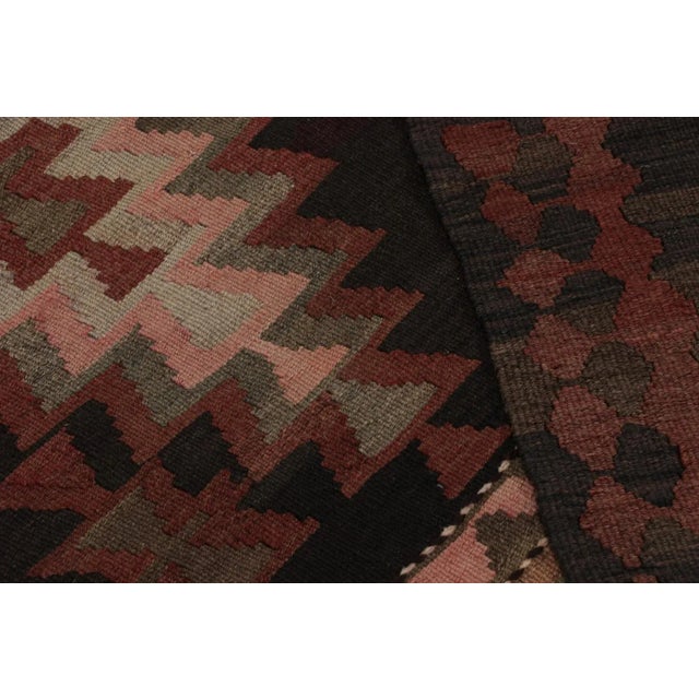 Textile 1950s Vintage Afghan Kilim Runner Rug With Geometric Patterns For Sale - Image 7 of 7