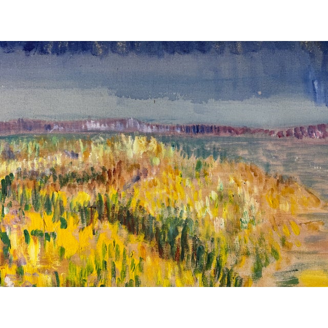 Vintage Drusso Impressionist Seascape Oil Painting on Canvas – Unframed For Sale In Miami - Image 6 of 13