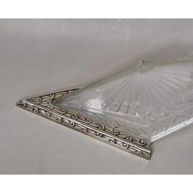 Silver A Pair of French Art Deco Wall Sconces by Charles Schneider 1930 France For Sale - Image 8 of 9