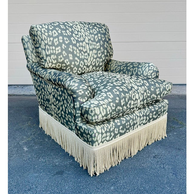 George Smith George Smith Standard Arm Style Chair and Ottoman For Sale - Image 4 of 12