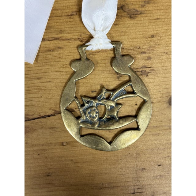 English Vintage English Horse Brass Ornament For Sale - Image 3 of 3