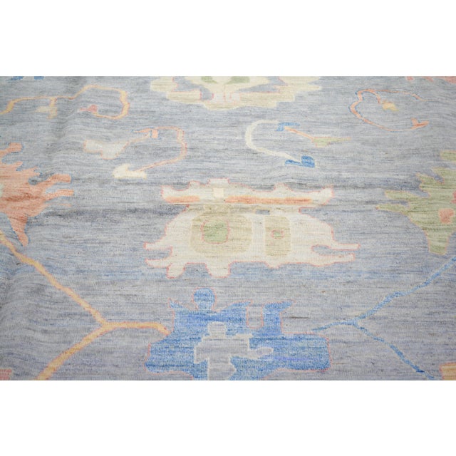 Contemporary Contemporary Oushak Hand Knotted Wool Rug,12'X14'5" For Sale - Image 3 of 6