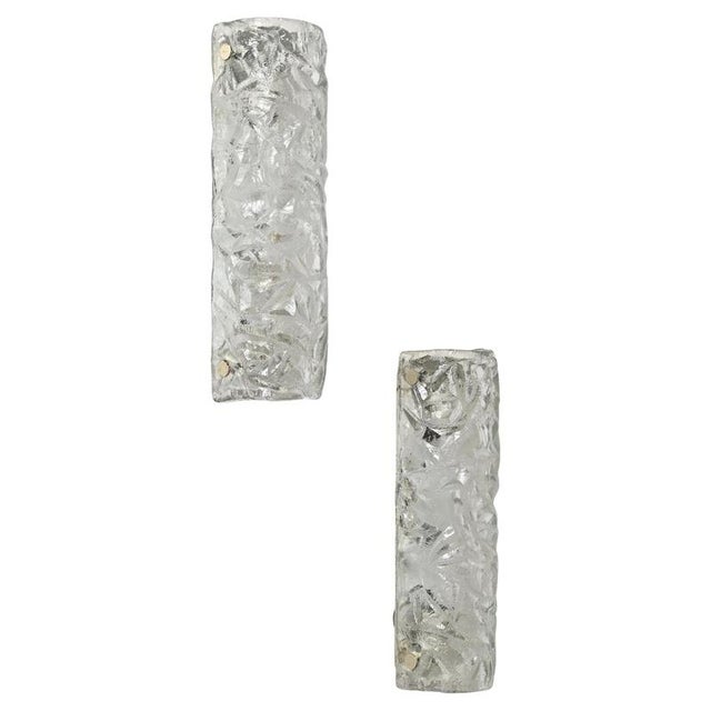 Large Sconces in Murano Ice-Glass from Kaiser Leuchten, 1960s, Set of 2 For Sale - Image 17 of 17