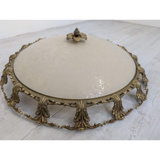 Antique Palace Ceiling Lamp in Glass and Brass, 1970 For Sale - Image 15 of 15