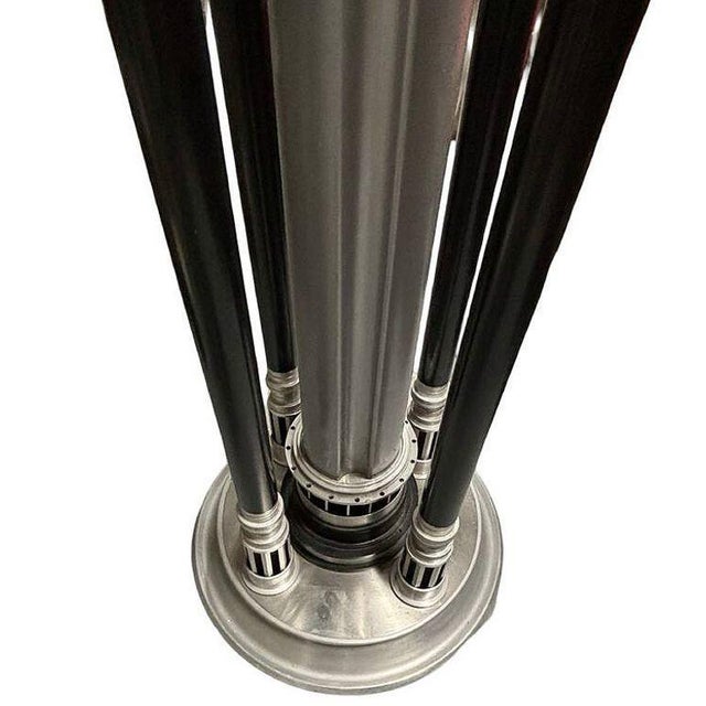 Large 6-Foot Art Deco Revival Machine Age Torchiere Floor Lamp, 2 Available For Sale - Image 9 of 10