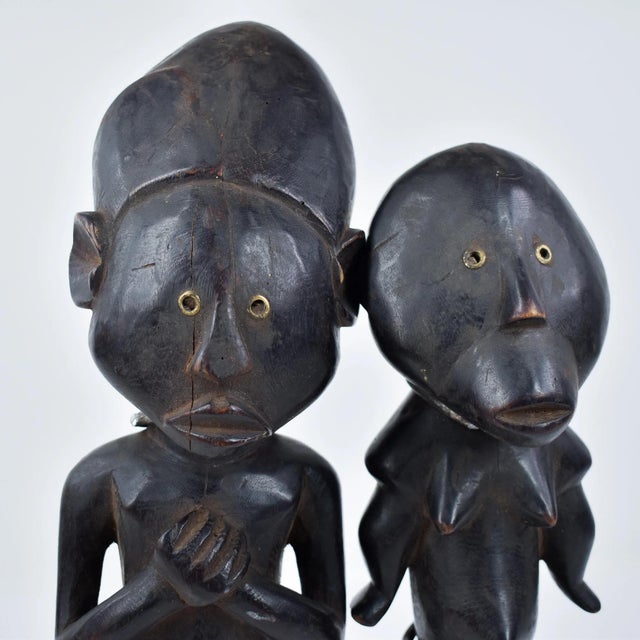 Wood Early 20th Century Zande Figure Pair For Sale - Image 7 of 7