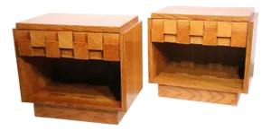 Pair Brutalist Staccato Night Table by the Lane Furniture Company C1960/70's