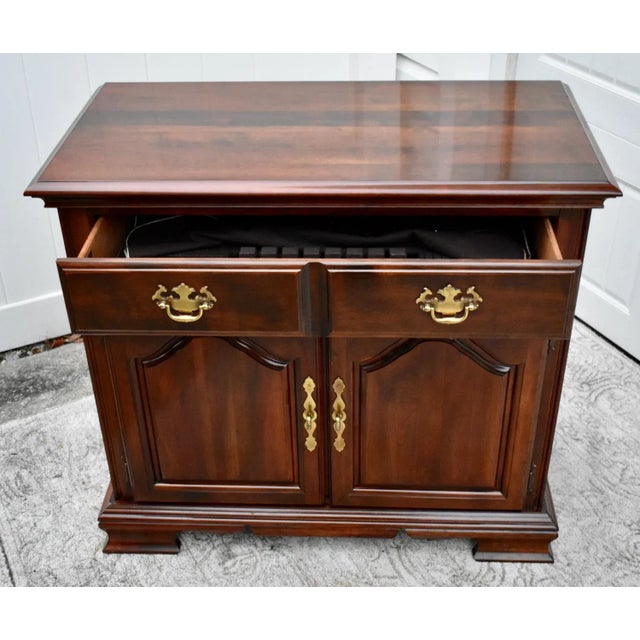 Vintage Kincaid Solid Cherry Traditional Style Two Door Server Cabinet For Sale - Image 10 of 13
