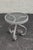 High Quality Cast Aluminum Base Outdoor Side Table with Inset Round Glass Top