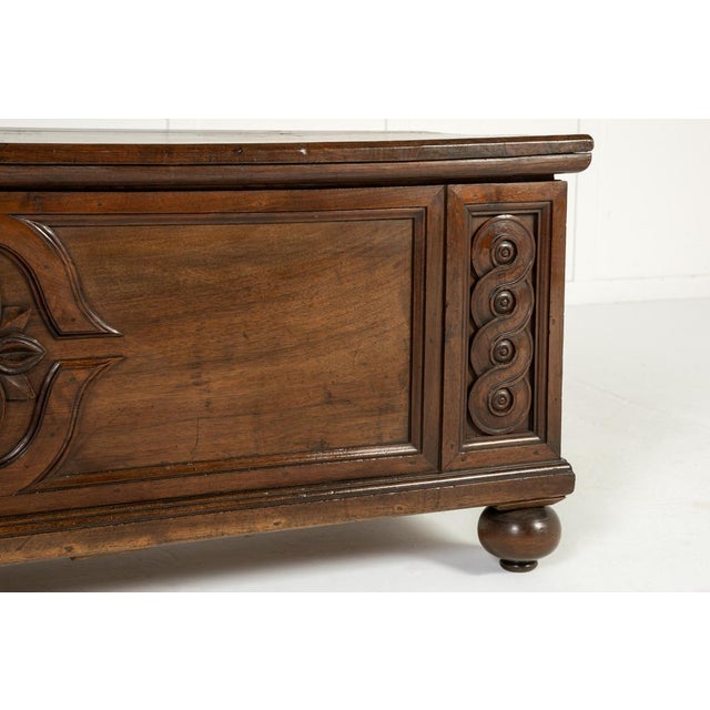 Italian Walnut Coffer, 18th Century For Sale - Image 4 of 7