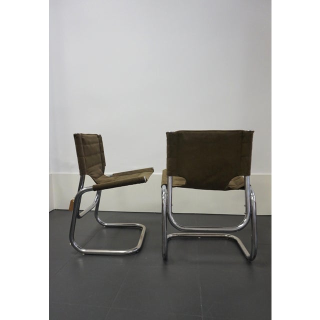 1970s Space Age Chairs in Curved Chrome Steel, 1970s, Set of 2 For Sale - Image 5 of 6