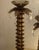 Mid-Century Modern Vintage Gold Palm Tree Candle Holders With Crystal Prisms – Pair For Sale - Image 3 of 5
