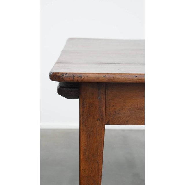 Antique French Cherry Dining Table with a Large Extendable Top and a Drawer For Sale - Image 12 of 17