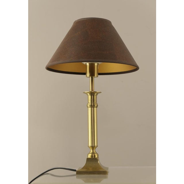 Metal Brass Table Lamps, Germany, 1980s, Set of 2 For Sale - Image 7 of 12