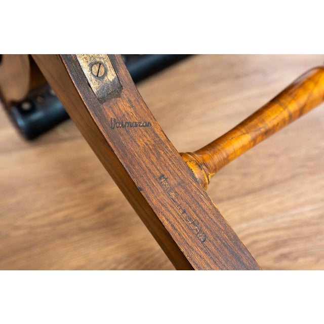 Spanish Dining Chairs in Oak and Leather by Pierre Lottier Valmazan, 1960s, Set of 2 For Sale - Image 9 of 18