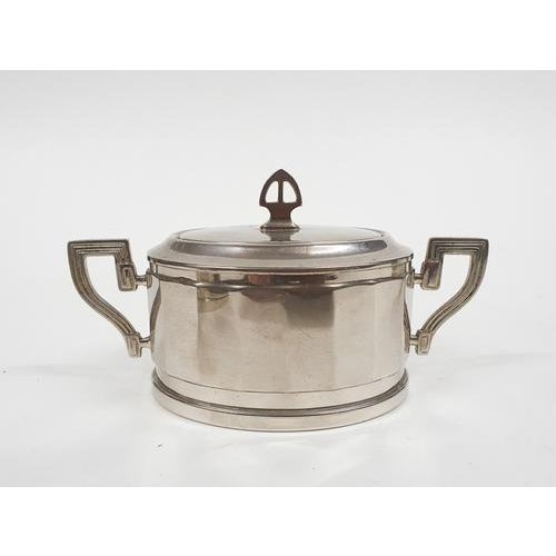 Metal Art Deco Tea Service, 1940s, Set of 3 For Sale - Image 7 of 11