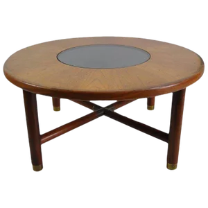 G-Plan Mid-Century Round Teak and Glass Coffee Table