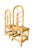 Wood Pair of Vintage Hollywood Regency Bamboo & Rattan Dining Chairs | Palm Beach Coastal Chinoiserie Bent Bamboo High-Back Accent Chairs For Sale - Image 7 of 13