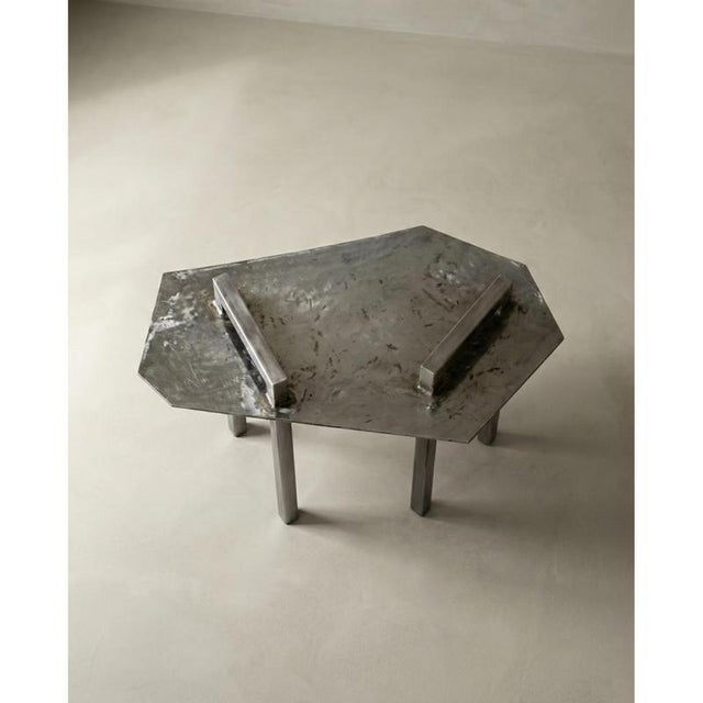 Ondulae Coffee Table in Stainless Steel by Metalmorphosis Studio For Sale - Image 4 of 8
