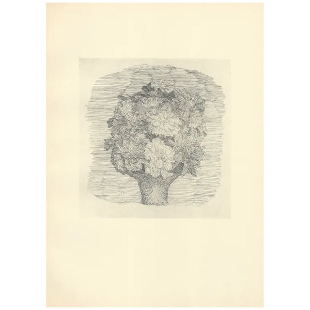 Giorgio Morandi, Zinnias in a Vase, 1957, Lithograph For Sale