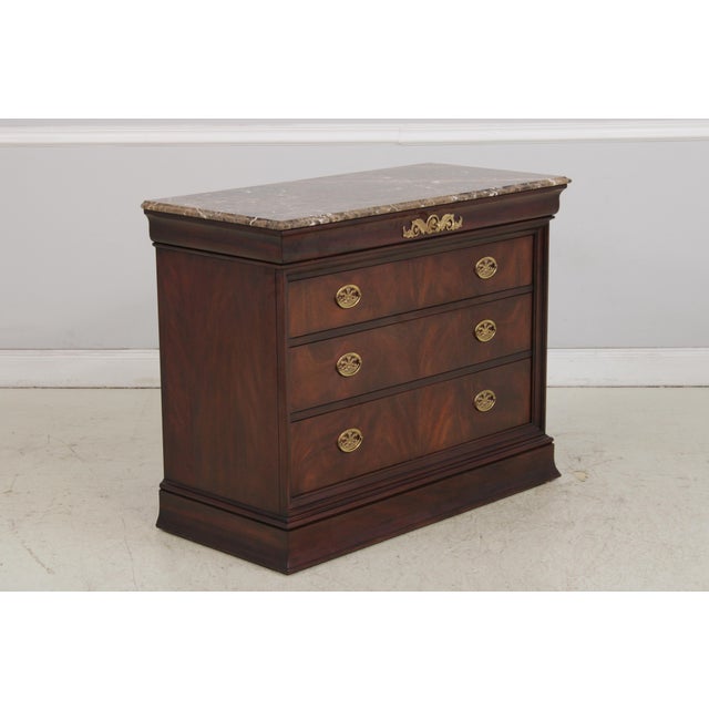 Traditional Henkel Harris Model 191 Marble Top Mahogany Chest For Sale - Image 3 of 16