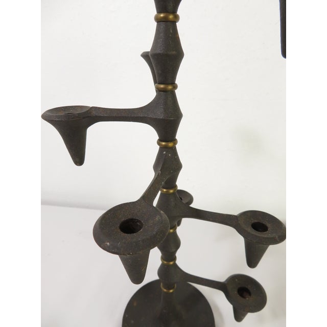 Mid Century 19" Dansk Jens Quistgaard Rotating Candelabra ~ Iron Candle Holder ~ Danish Modern Table or Mantel Art Decor For Sale - Image 9 of 12