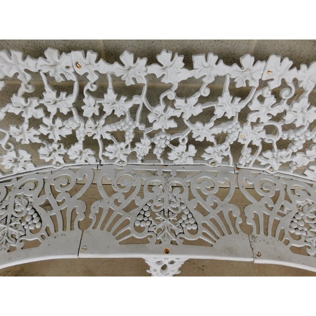 Vintage Grape Vine Pattern Aluminum Settee Garden Bench 55"w For Sale In Philadelphia - Image 6 of 10