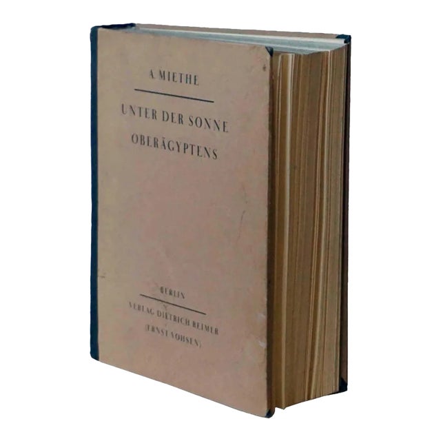 Vintage Unter Der Sonne Oberagyptens by Adolf Miethe German Book For Sale