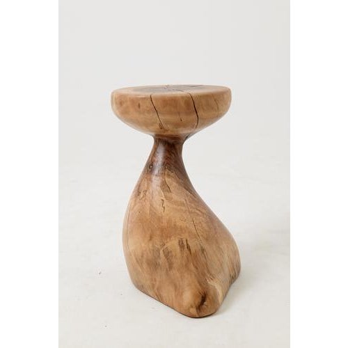 Sculptural Side Table in Walnut by Logniture For Sale - Image 13 of 17