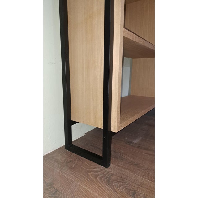 Vintage Wooden and Iron Bookcase Shelf, 2010s For Sale - Image 4 of 7