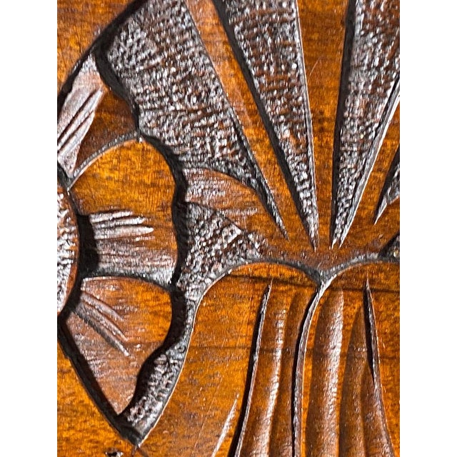 Art Nouveau Wood Wall Mirror with Facet Cut, Austria, 1900s For Sale - Image 12 of 18