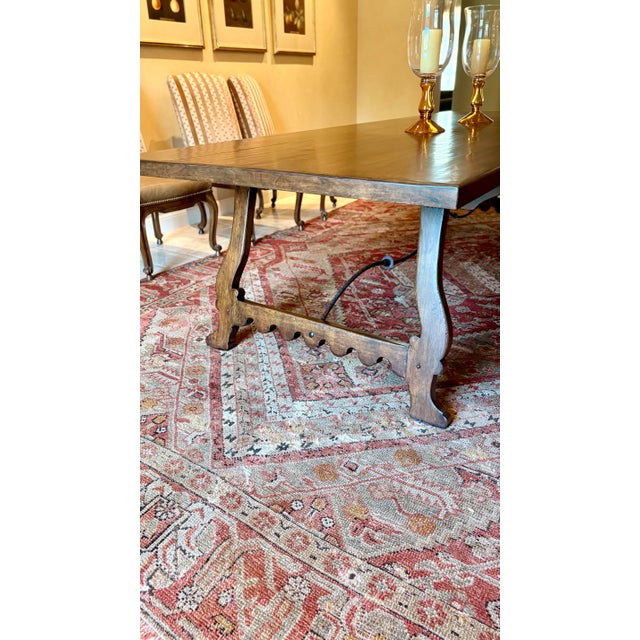 2000 - 2009 Custom Walnut Portuguese Dining Table For Sale - Image 5 of 10