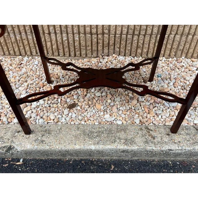 Brown George III Style Flame Mahogany Side Table. 19th Century. For Sale - Image 8 of 11