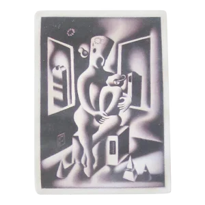 Mark Kostabi Mezzotint Etching, Oedipus 1989